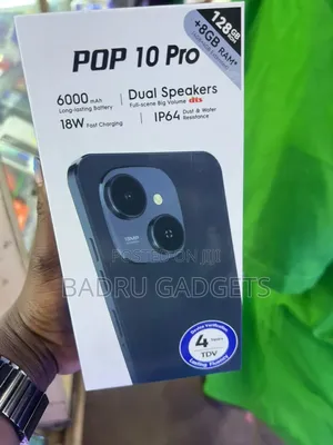 New Tecno Pop 10 Pro 256 GB Black