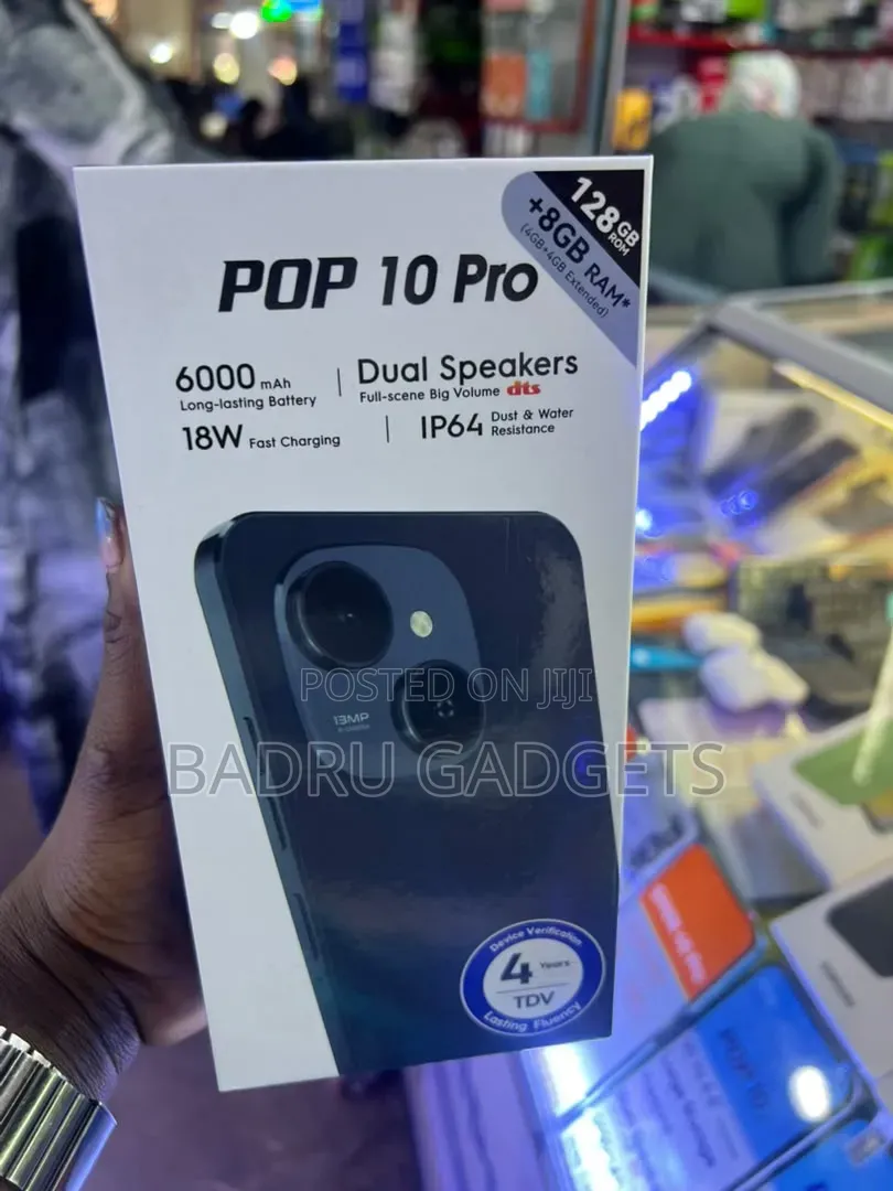 New Tecno Pop 10 Pro 256 GB Black