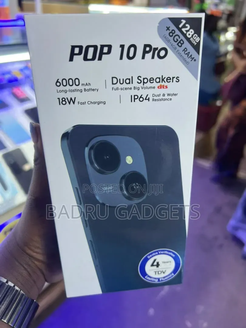 New Tecno Pop 10 Pro 256 GB Black