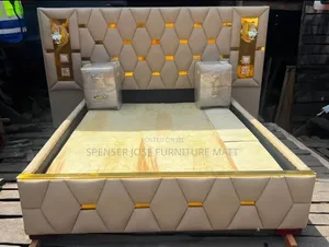 Geometric Cushioned Bed 5by6 With Side Drawers