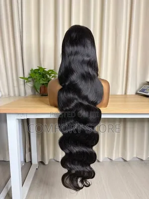 13*4 Body Wave 32 Inches Black Virgin Human Hair Wigs