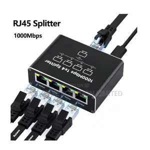 RJ45 Internet Splitter - 1 to 4 - 1000Mbps - Gigabit Ethernet Hub