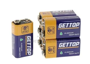 GETTOP Heavy Duty 9V Battery, Mercury-Free