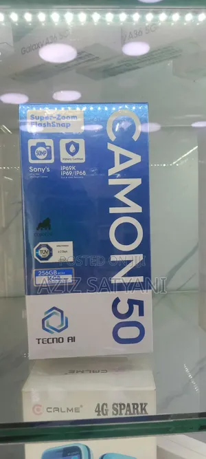 New Tecno Camon 50 256 GB Black