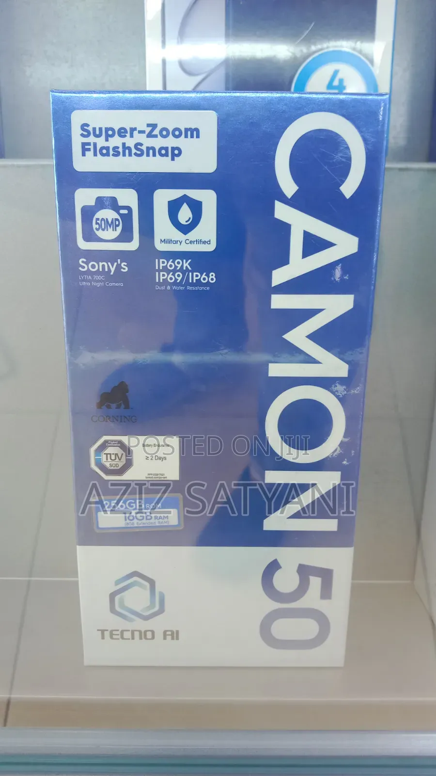 New Tecno Camon 50 256 GB Black