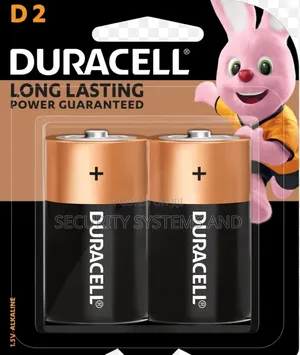 Duracell Batteries Size D- LR20 1.5V Pack of 2