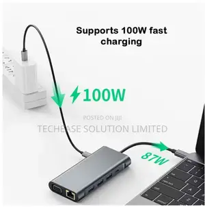 11-in-1 USB Type-C Hub – Hdmi, Vga, Rj45 Ethernet, Sd/Tf, Pd