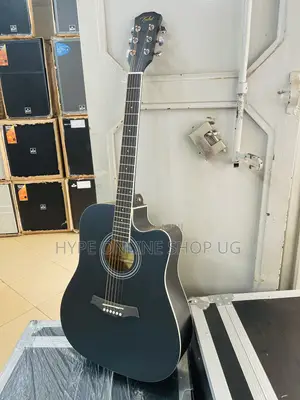 Brandnew Nice Sound Production Black Color Acoustic Guitar
