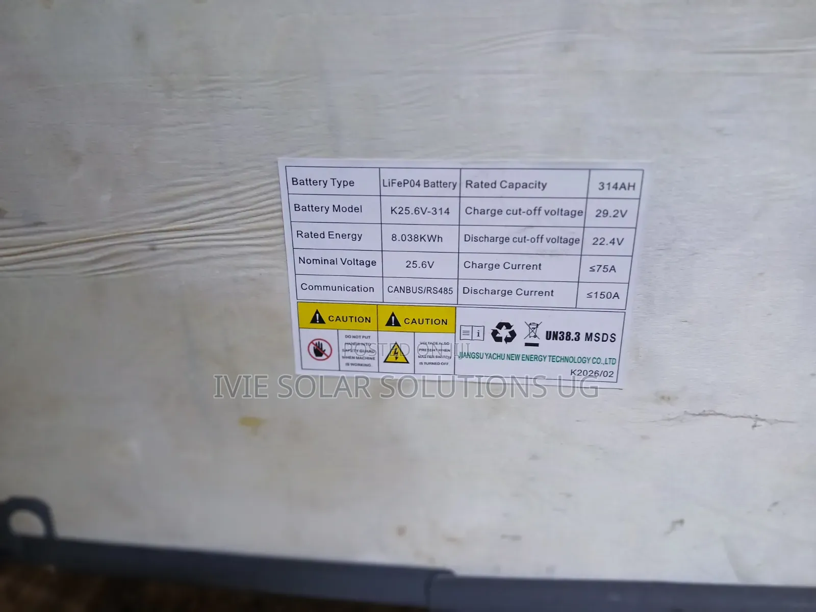 8kwh 24v Yachu Lithium Battery