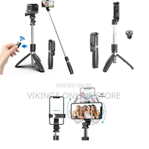4 In1 Wireless Selfie Stick With Bluetooth Remote and Mobile Tripod