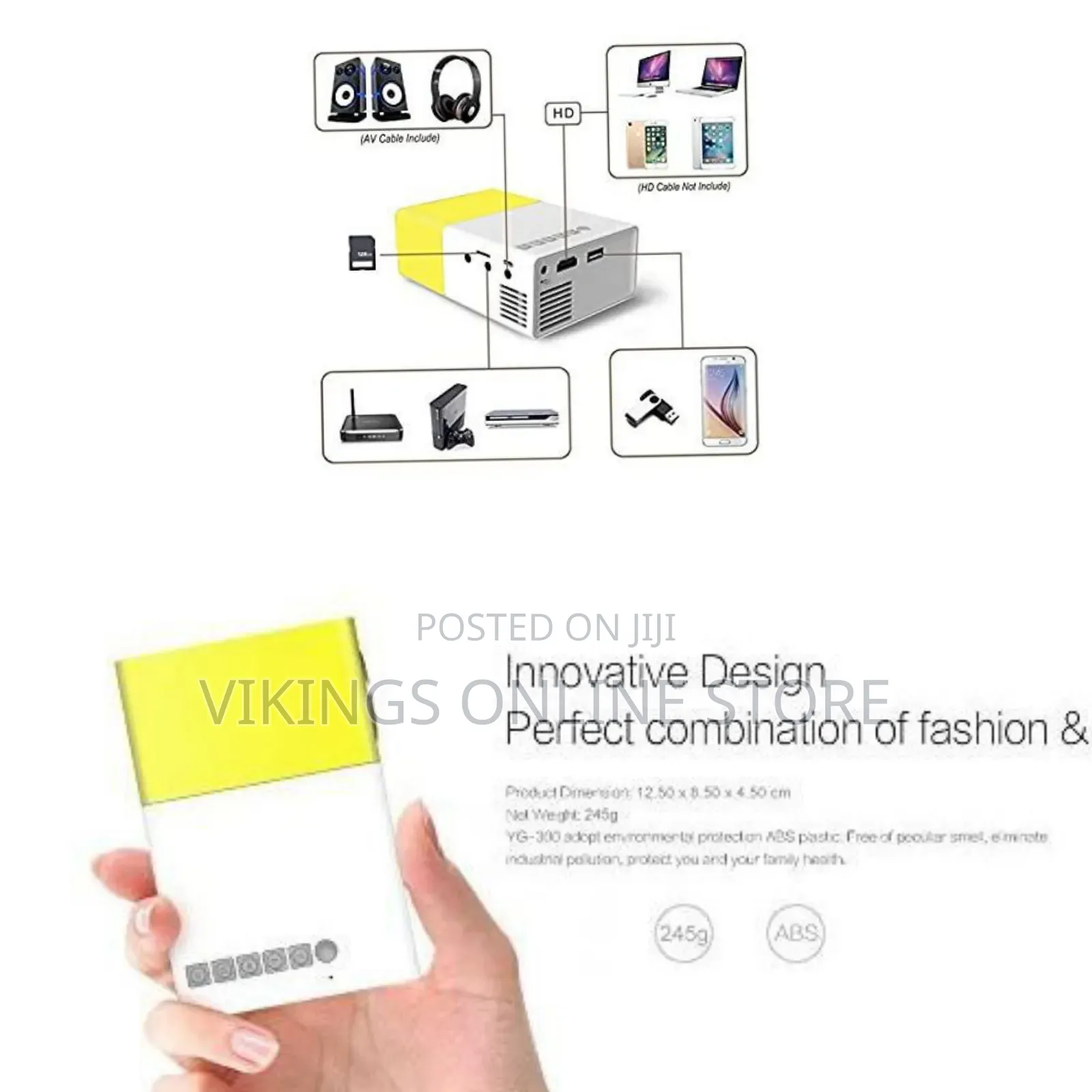 Mini Portable Smartphone Pocket Projector HDMI-Compatible AV USB HD