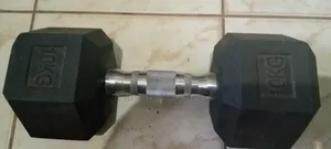 Black Single Dumbbell, Rubber