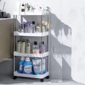 Rolling Storage Cart 4 Tiers Mobile Shelving