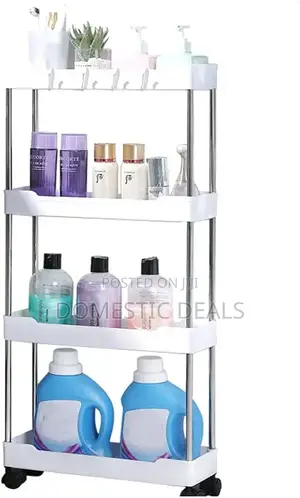 Rolling Storage Cart 4 Tiers Mobile Shelving