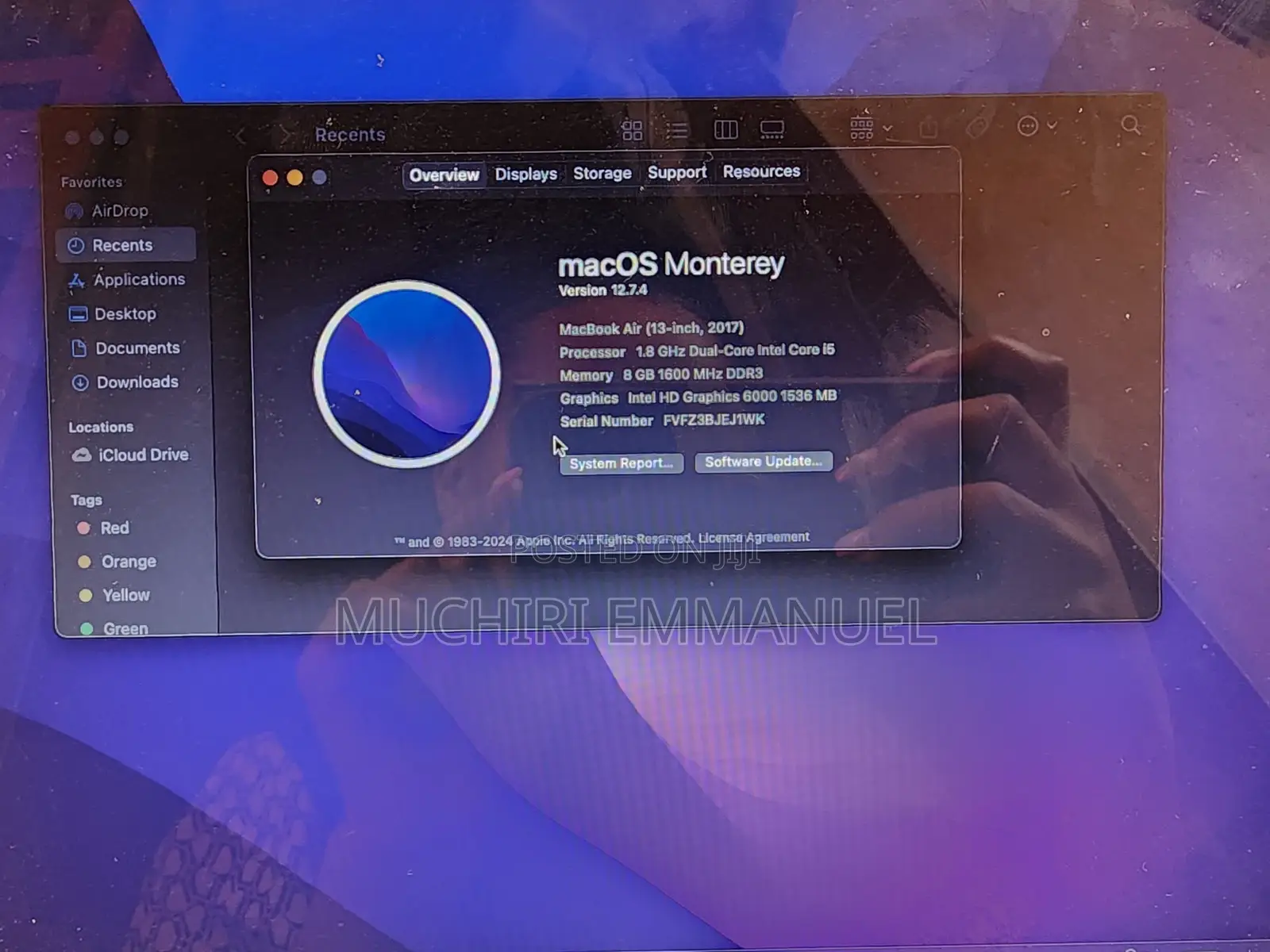 Laptop Apple MacBook Pro 2017 8GB Intel Core i5 SSD 256GB