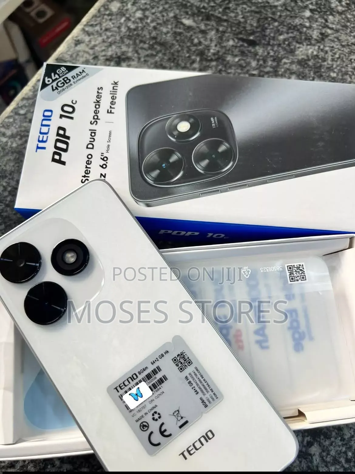 New Tecno Pop 10C 128 GB White