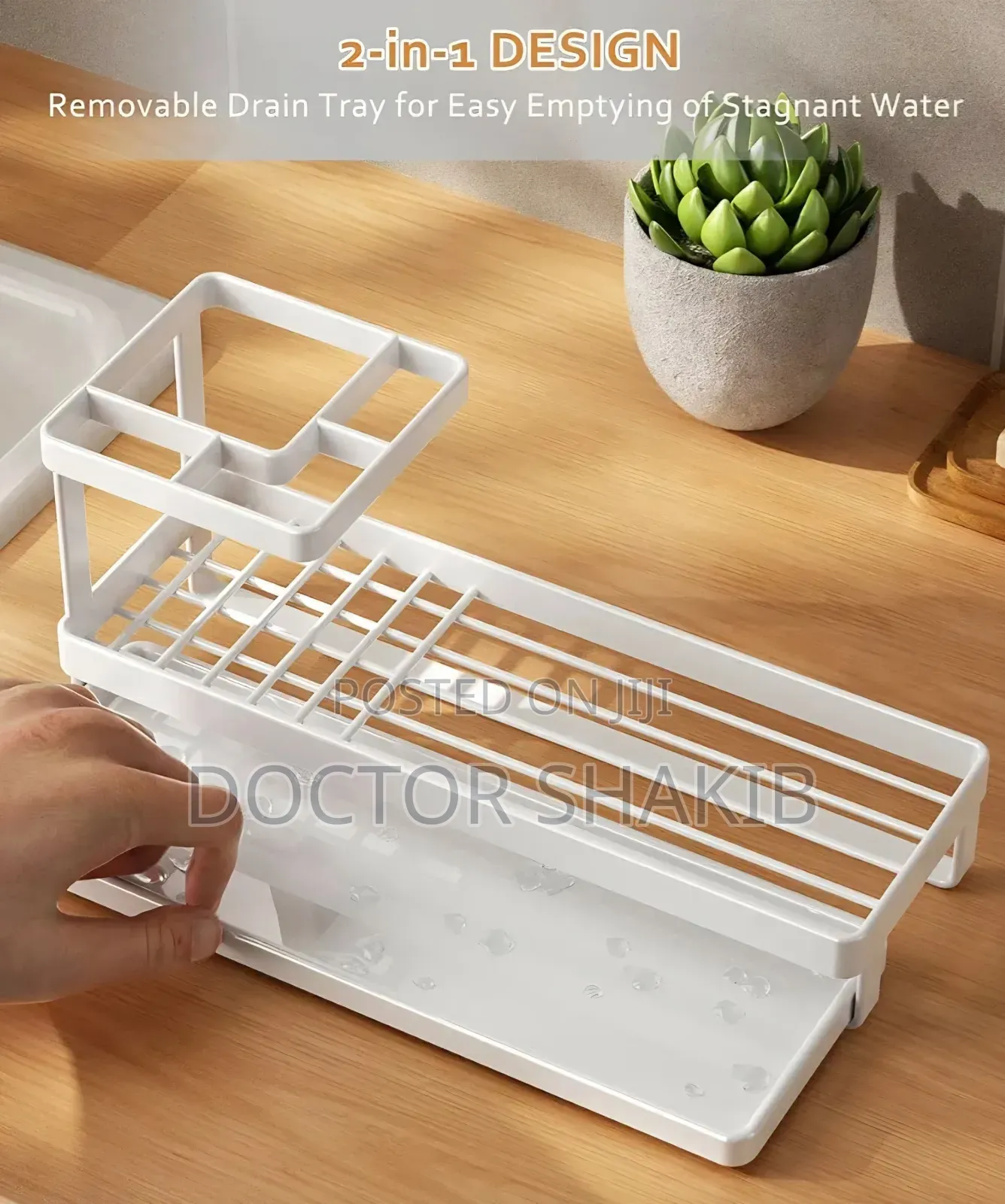 Rustproof Bathroom Toothbrush Holder With Drain Tray