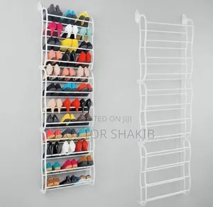 Metal 36-Pair Over-the-Door Shoe Rack