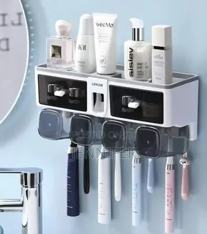 Self-Adhesive Multifunctional Toothbrush Holder