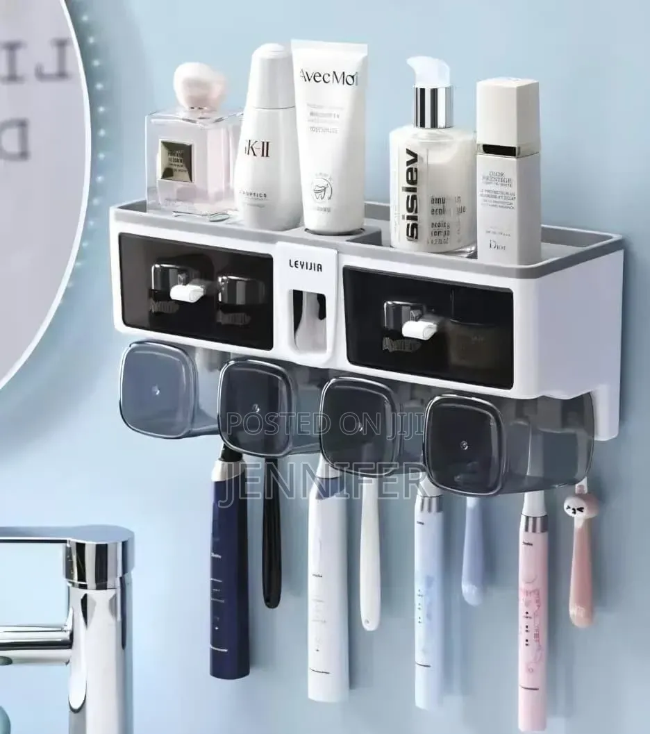 Self-Adhesive Multifunctional Toothbrush Holder