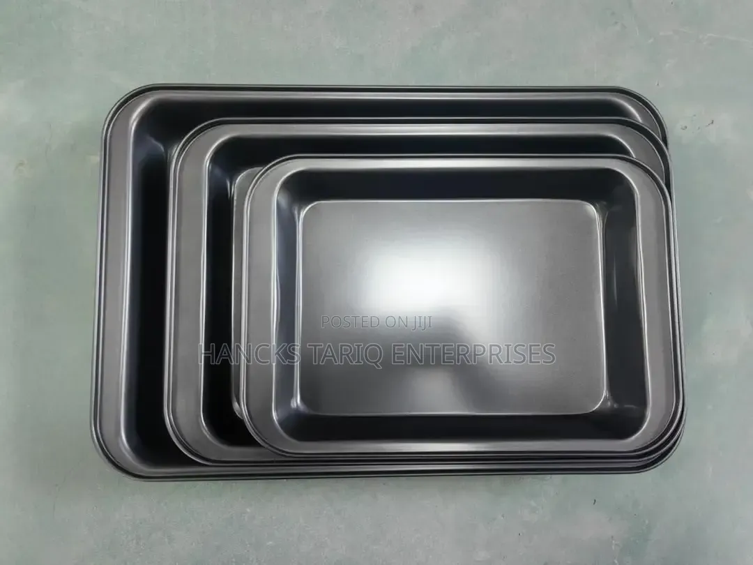 Set of Three Non-Stick Rectangular Baking Pans / Roaster Trays