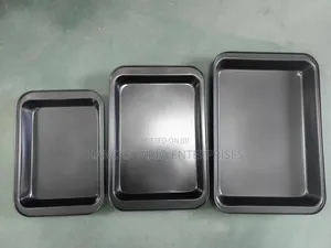 Set of Three Non-Stick Rectangular Baking Pans / Roaster Trays