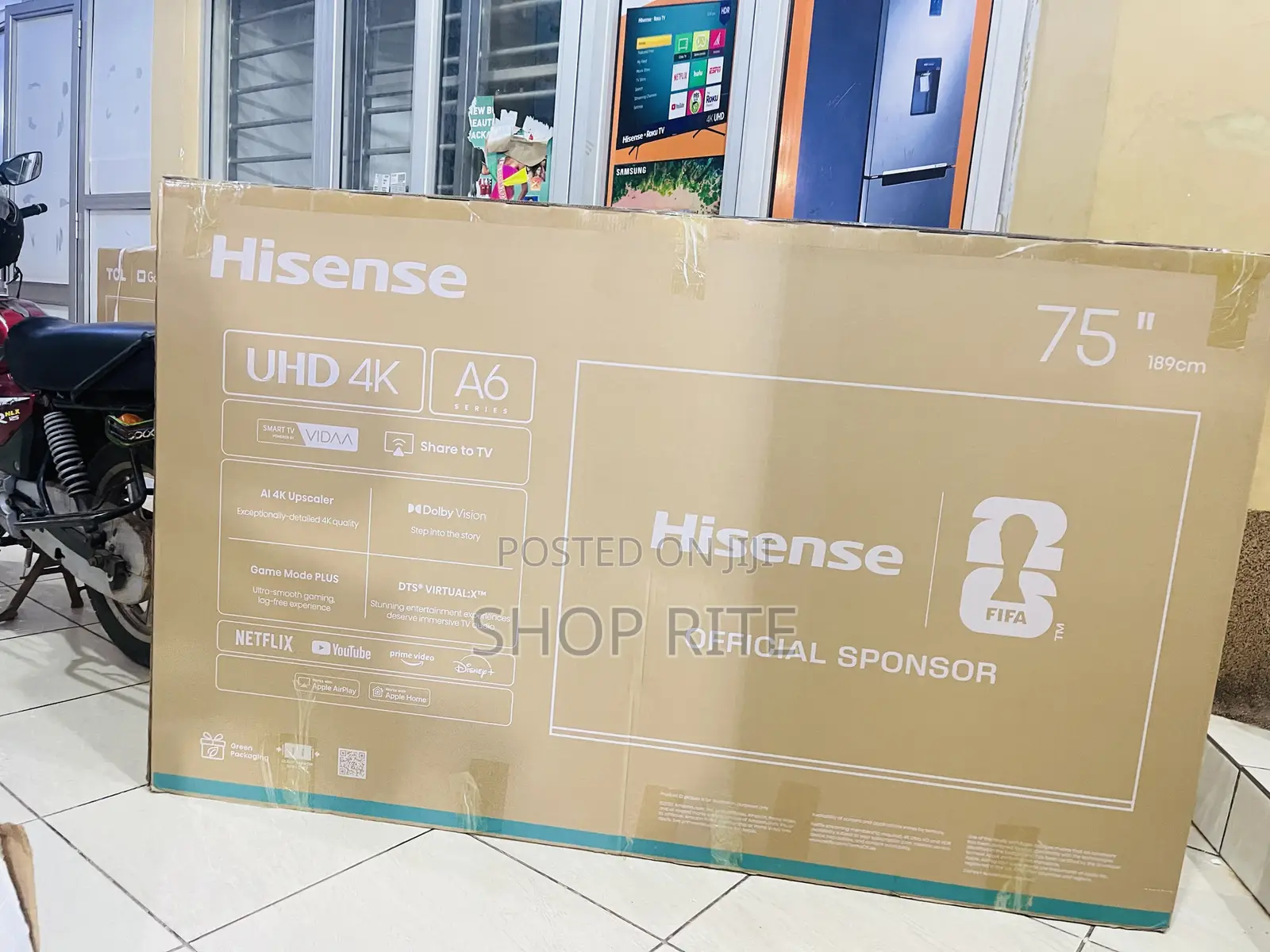 HISENSE 75 Inches Authentic UHD Smart TVs