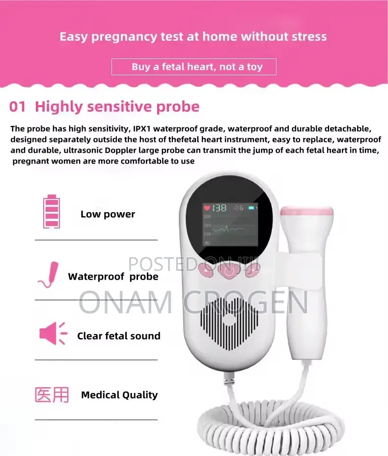 Rechargeable Fetal Doppler Cv9