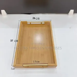 Set of Three Nested Wooden Serving Trays