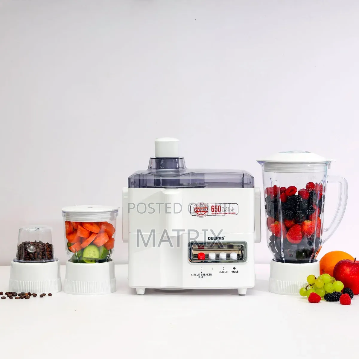 Geepas Food Processor GSB6147 4 in 1– 650W Power
