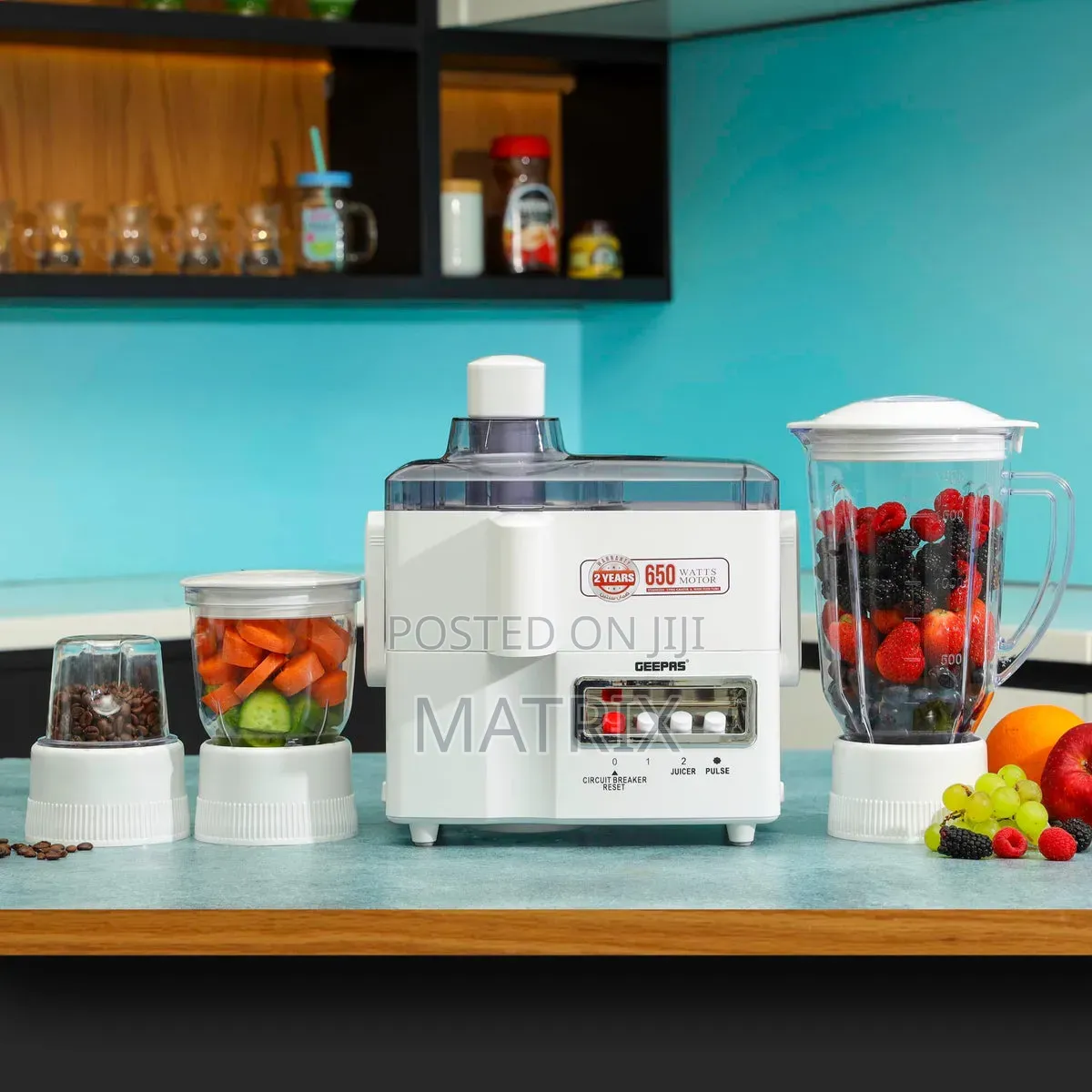 Geepas Food Processor GSB6147 4 in 1– 650W Power