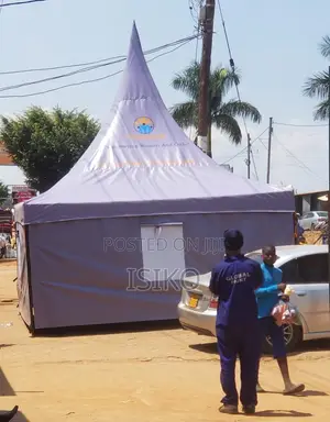 A GREY THREE SIDED a-Plus Hard Material Tent