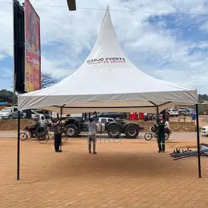 A PURE WHITE 50 Seater Steel Piped Party Tent