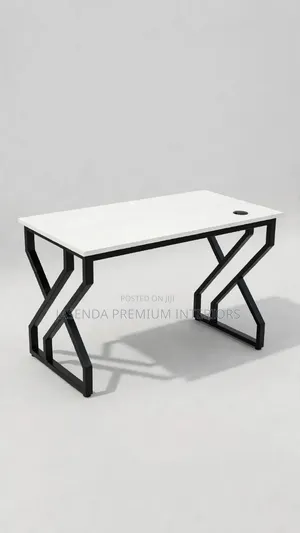 Modern Office Desk 120cm White Black | Free Delivery Kampala