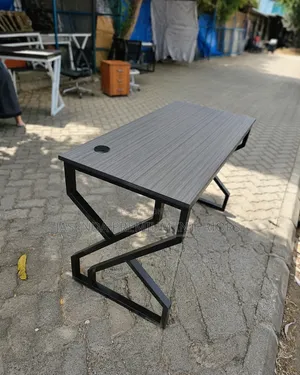 Office Desk 120cm Wood Top Metallic X Base | Study Table 