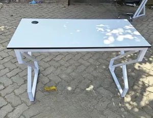 Computer Desk 120cm Wood Top + X Metal Base
