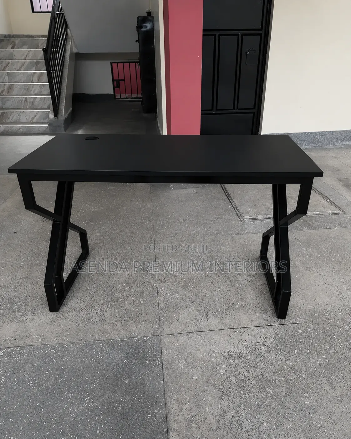 Executive Desk 120cm Black X Base | Office Workstation