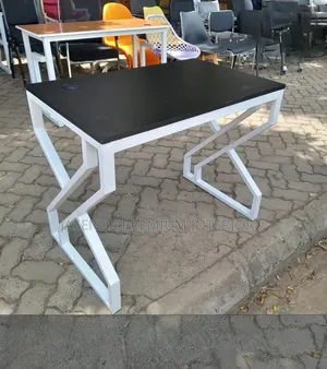 Computer Table 120cm Wooden Top X Metallic Legs | Modern Office