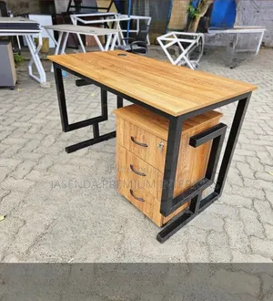 Office Desk 120cm Wood Top + X Legs | Home Office Desk Saver