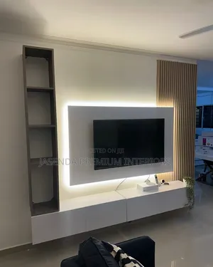 TV Wall Unit With LED Strip | Floating Stand Living Room