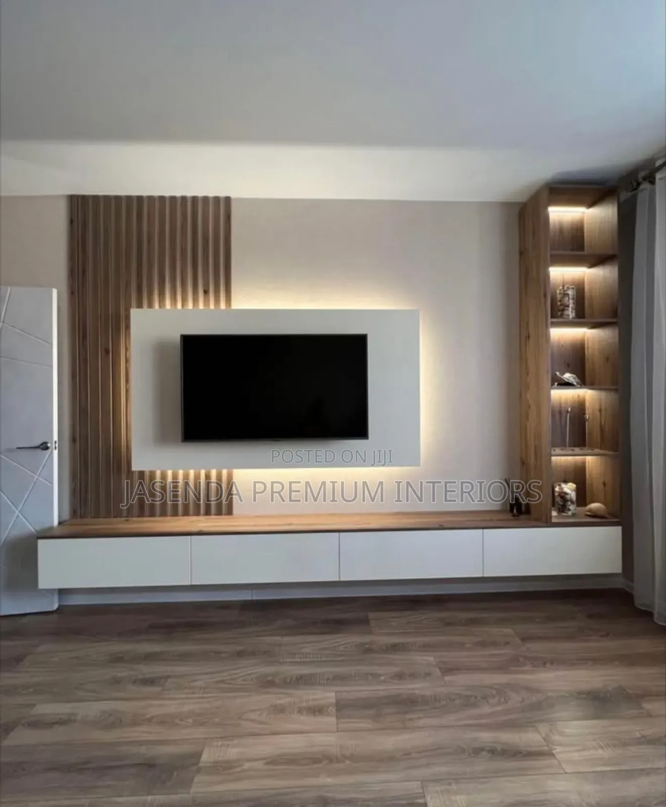 Executive TV Wall Unit With Shelves | LED TV Stand