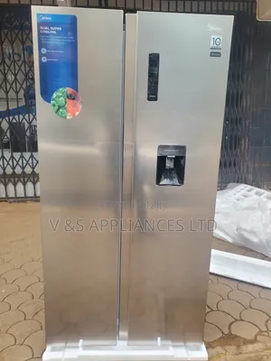 710L Midea Side by Side Silver Fridge
