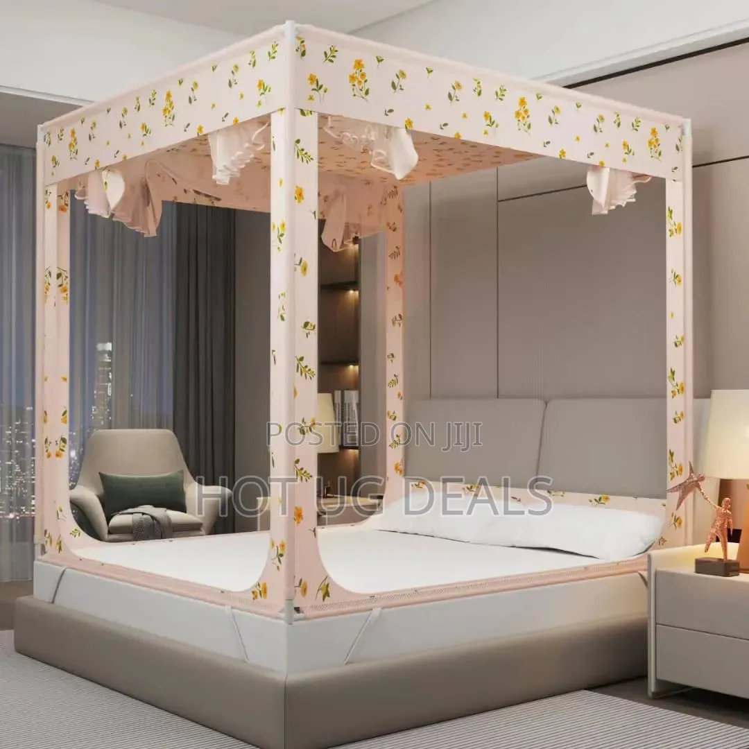 5x6 Canopy Bed Frame With an Integrated Mosquito Net