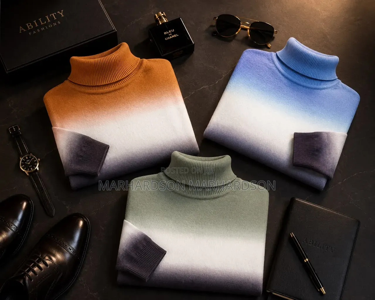 Multi Color Pull Neck Sweaters
