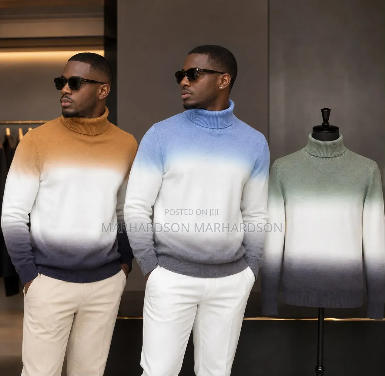 Multi Color Pull Neck Sweaters