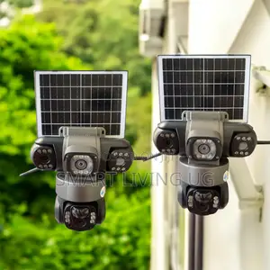 3 Lens Solar Security Camera With Solar Panel