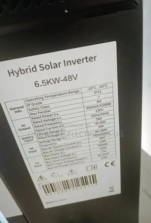 Hybrid Smart Inverter Charger Solar EON 6500kva/48volts