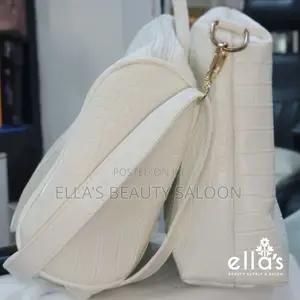 Ladies Leather Handbag (White, Mei Ge Brand Handbag, 2 in 1)
