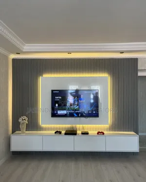 TV Wall Unit With Wall Panel Lights | Floating Design