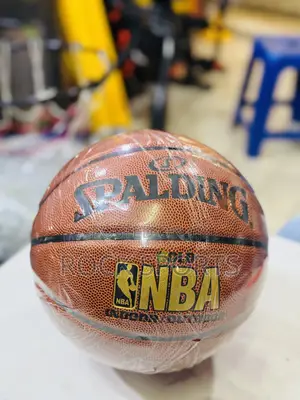 NBA Gold Basketball Original Leather for Indoor/Outdoor